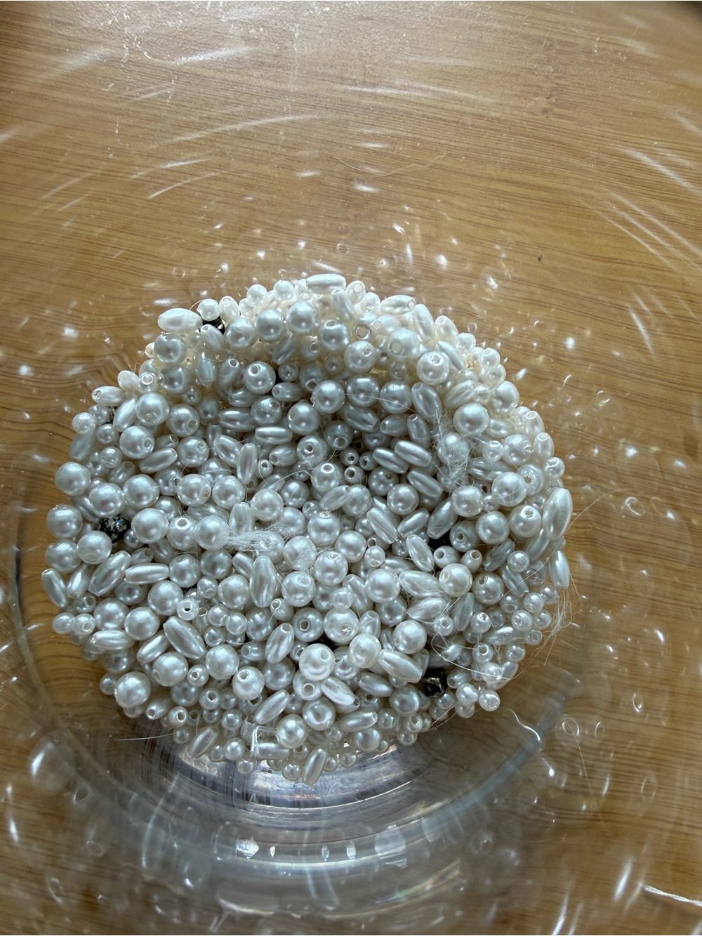 Vintage 1980s Faux Pearl Beads & Embellishments – Reclaimed from Korean Angora S